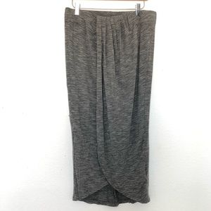 Anthropologie heather grey wrap skirt.